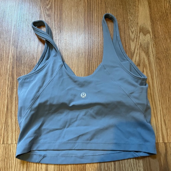 LuluLemon Align Cropped Tank Top in Chambray Size 6 - Picture 5 of 10